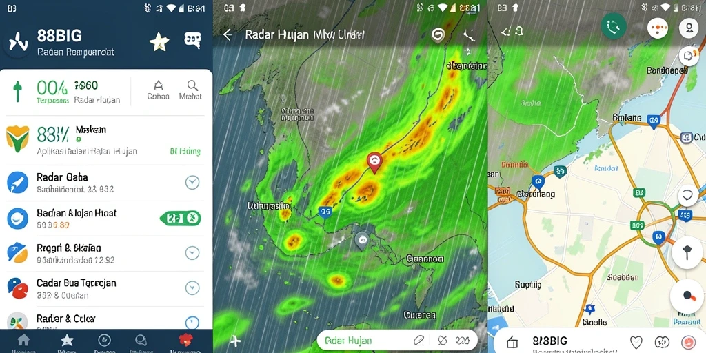 Tampilan antarmuka 88BIG menampilkan radar hujan secara real-time.