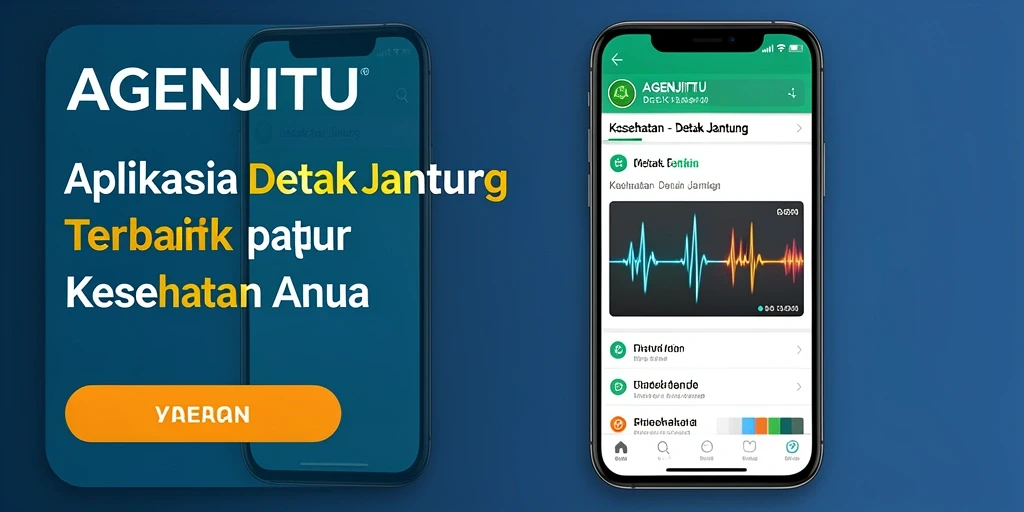 Tampilan antarmuka AGENJITU yang menampilkan grafik detak jantung.