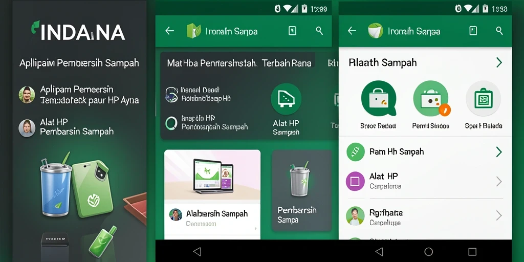 Tampilan antarmuka utama INDAAA untuk pembersihan sampah.