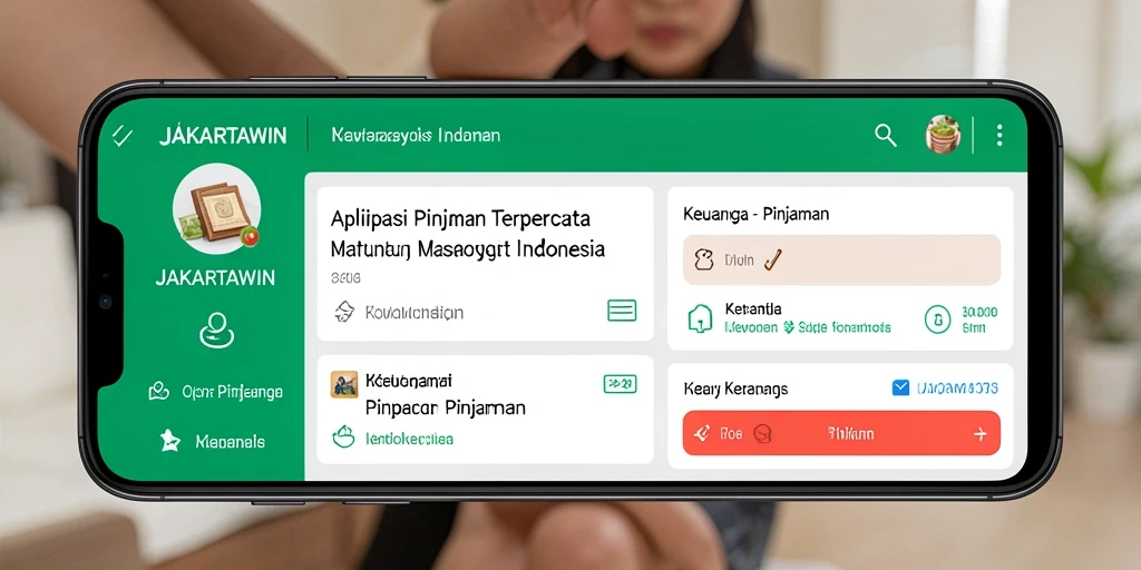 Tampilan antarmuka aplikasi JAKARTAWIN yang sederhana dan menarik.