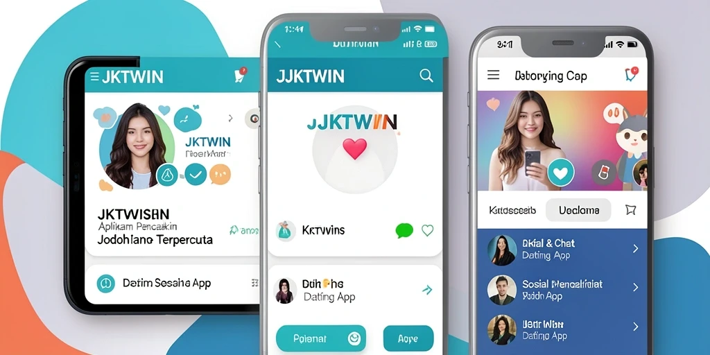 Tampilan antarmuka JKTWIN yang modern dan menarik untuk mencari jodoh.