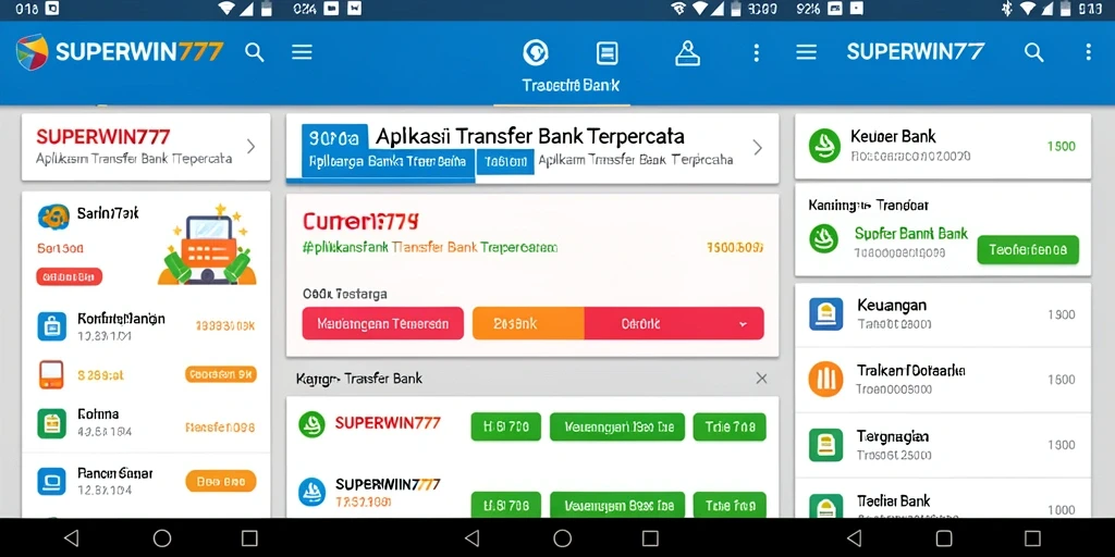 Antarmuka pengguna SUPERWIN777 untuk transaksi Transfer Bank yang mudah dan nyaman.
