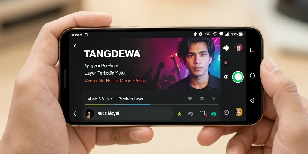 Antarmuka intuitif TANGANDEWA untuk merekam layar dengan mudah.