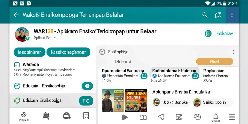 Antarmuka user-friendlyWAR138 dengan akses mudah ke ensiklopedia.