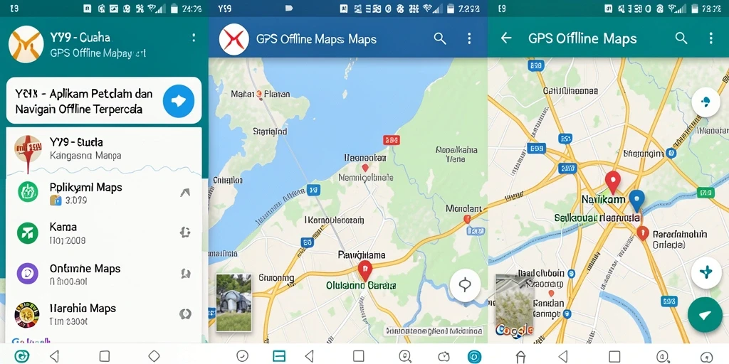 Antarmuka Y89 yang sederhana dan intuitif untuk GPS Offline Maps.